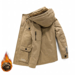 Talvine meeste vabaaja tuulekindel jope Moodne ja soe pehme puuvillane jope Suure suurusega puuvillane jope M roheline