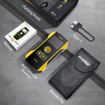 FNIRSI WD-01 metallidetektori seinaskanner, millel on &auml;sja projekteeritud positsioneerimisava vahelduvvoolu kaabli juhtmete jaoks metallist puidust naastud kollane