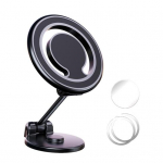 Magnetiline telefonihoidik, stabiilne v&auml;rinakindel, p&ouml;&ouml;ratav disain, nurga all reguleeritav armatuurlauale kinnitatav telefonikinnitus, mobiiltelefoni kronstein must