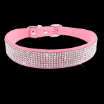 Kristallkaunistus Koer Kass Kaelakee Koera kaelarihmad Lemmikloomatarbed V&auml;ike lemmikloom Bling Bling Diamante Reguleeritav Ohutus Ehted Aksessuaar XXS roosa