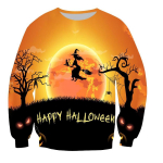 Meeste kummitusn&otilde;id Halloweeni naiste kampsunid Pumpkin Halloween 3D prinditud pikkade varrukatega pullover vabaaja naiste kapuuts S