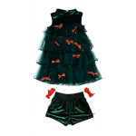 J&otilde;ulukleit Ehteline p&uuml;hadepeo tantsukost&uuml;&uuml;m, Cosplay t&auml;iskasvanutele m&otilde;eldud roheline pitskleit M