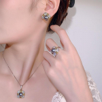 Mother of Pearl Fritillary K&otilde;rvar&otilde;ngad Kaelakee S&otilde;rmuste Komplekt Naiste Kerge Luksus Premium Sense V&auml;rvieraldus Galvaniseeritud K&otilde;rvar&otilde;ngad