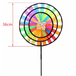 36 cm v&auml;rvilised kolmerattalised vikerkaare tuuleveski tuuleveski aiahoovi kaunistusm&auml;nguasjad mitmev&auml;rviline