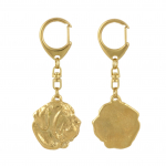 Fila Brasileiro - Gilded key ring with dog, handbag decoration, luxury accessory by Art-Dog brand