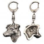 Jack Russell Terrier - Silver-plated key ring with dog, handbag decoration, backpack pendant by Art-Dog brand