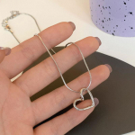 S&uuml;damekujuline ripats ussi luust kett kaelakee &otilde;&otilde;nsa disainiga elegantne lihtne korea stiilis rangluu kett naistele ehtekink