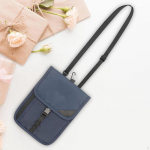 Kaelusega rahakott, RFID-d blokeeriv passihoidja, kergesti peidetav reisikott sinine