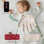 Baby Pat Sleep, et leevendada beebi &scaron;okkidevastane unenukk Automaatne laks elektriline Baby Pat tuharad rahustav k&auml;epadi imikute patsutav m&auml;nguasi One Size beež