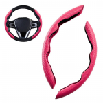 Auto rooliratta kate 38cm 15-tolline s&uuml;sinikmust fiiber silikoonist rooliv&otilde;imendi kate Libisemisvastane autotarvikud 37-38cm must