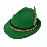 Pealm&uuml;ts Oktoberfest Fedora Retro Baieri stiilis unisex-m&uuml;ts sulgede ja k&ouml;iega Dekoratsiooniga p&uuml;hade 1920. aastate temaatilised peod Cosplay s&uuml;ndmuste m&uuml;ts roheline