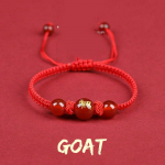 Hiina sodiaagi punase k&ouml;iega punutud k&auml;ev&otilde;ru uusaasta &otilde;nnelik ehe meestele naistele Sheep