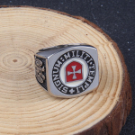 Vabam&uuml;&uuml;rlik viikingi s&otilde;rmus meestele - Templarite ordu vabam&uuml;&uuml;rlik s&otilde;rmus - Yorki riituse v&auml;rviline roostevabast terasest templarite ordu punase ristiga vabam&uuml;&uuml;rlaste s&otilde;rmus 7 h&otilde;be