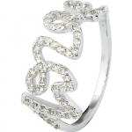 LOVA LOLA VAN DER KEEN - Bague Solitaire - Joaillerie Prestige - Diamants de Synth&egrave;se - Argent Massif 925 Milli&egrave;mes - Bijou Femme