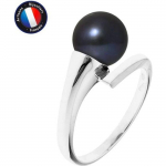 PERLINEA &ndash; ehtne &uuml;mmargune magevees kasvatatud p&auml;rliga s&otilde;rmus 8-9 mm &ndash; must Tahiti v&auml;rv &ndash; valge kuld &ndash; naiste ehted