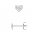 LEA &; ARTHUR &ndash; laste k&otilde;rvar&otilde;ngad "HEART" mustriga 925 sterlingh&otilde;bedast roodiumiga kaetud ja; Tsirkooniumoksiidid &ndash; jalutusk&auml;ru s&uuml;steem