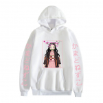 Kimetsu No Yaiba Demon Slayer Hoodies Anime Kamado Nezuko Graphic Print Harajuku Hoodie Unisex Y2k Clothing Sudadera XXXXL valge