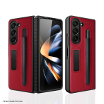 S-pliiatsipesaga Samsung Galaxy Z Fold 5 &uuml;mbrise hingedega nahast 360 t&auml;isekraani kaitsega kattega kokkuvolditav 4 3 &uuml;mbrist magnetiline tugijalg For Galaxy Z Fold 5&Case Only ( pen) must