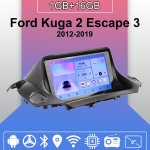 Android Carplay Auto Raadio Ford Kuga 2 Escape 3 2012-2019 Multimeediam&auml;ngija Peaseade Stereo GPS Navigatsioon BT WIFI 2+32GB 1+16GB