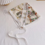 Naiste pits kolmnurk sall armas t&uuml;drukute p&auml;ikesekaitsega sall kevad suvi prantsuse rannastiilis juukselips Vintage naiste daam moslem hijab