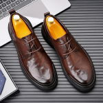 Kevadised meeste &auml;rikasuaalsed kingad Ehtne nahk Meeste pulmapeo Oxfordid Klassikalised paelad Elegantne Sotsiaalne Kontori Formaalne kingad 38 pruun