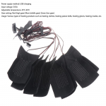 8-&uuml;hes usb-riietesoojenduspadi 3 k&auml;iguga reguleeritava temperatuuriga elektrilise soojendusplaadiga soojenduspadi vesti jope jaoks