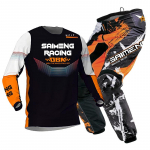 motokrossi k&auml;igukomplekt lastele 4 5 6 7 8 9 10 11 12 13 aastat Noor laps Mootorrattapoiss t&uuml;druk Jersey Pant Kits v&otilde;istluskost&uuml;&uuml;m Off-road Enduro MX MTB L-24