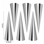 6/16 tk koonusekujuline toru koonus rullvormid spiraalsed sarvesaiad vormid kreemjas sarvvorm saiavorm k&uuml;psis magustoit k&ouml;&ouml;gi k&uuml;psetust&ouml;&ouml;riistad L 6Pcs