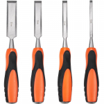 Professionaalne 4-osaline puidust peitlikomplekt 6/12/18/25 mm puidut&ouml;&ouml;tlemiseks lamedate peitlite jaoks DIY puidut&ouml;&ouml;tlemine puidut&ouml;&ouml;tlemiseks nikerdusnugade t&ouml;&ouml;riistade komplekt 4PCS Flat Chisel