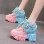 Luksuslikud naiste disainerite platvormiga valged mustad tossud naiste platvormkingad naistele vabaajajalatsid Zapatillas Chunky Mujer 35