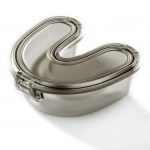 New medical invisible retainer storage box / denture storage box with lock portable dental correction retainer storage container lilla