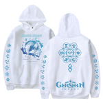 Moodsad Genshin Impact Meeste Naiste Hupparid S&uuml;gis Casual Pulloverid Dressipluusid Huppar Mood Cosplay Dressipluusid Hip Hop Dressipluus R&otilde;ivad XXS valge