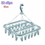 Multi 32 klambrit Kokkupandav riidekuivati ​​riidepuu riided sokid kuivatusrest Kodu vidinad riidepulk Multifunktsionaalne plastikklambriga about 32cmX32cmX35cm&32 Clips