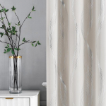 Water Waves Prinditud pimendavad kardinad Elutoa aken Magamistoa K&otilde;rge varjutus Paksud rulood eesriided Uks pimendavad kardinad W100cm x L120cm&Metal Grommet Top