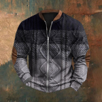 Meeste Retro Casual gradienttr&uuml;kiga kampsun XXXL