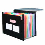 A4 Expandable Filing Box with 13 or 25 Pockets for Organized Document Storage in Home Office and Travel