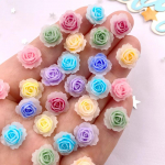 50 tk Vaik 11mm V&auml;rviline 3D Armas Roosi&otilde;ie Lame tagak&uuml;lg Rhinestone Scrapbook DIY Pulma Applique Dekor K&auml;sit&ouml;&ouml; Ehtetarvikud 50Pcs