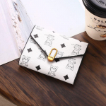 2024 Naiste Moodne Kolmekordne Rahakott: Kompaktne disain mitme kaardipesa ja m&uuml;nditaskuga valge