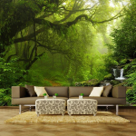 Seinamaaling tapeet 3D roheline mets loodusmaastik seinamaal elutoa dekoratsioon seinamaaling 200 cm(W) x 140 cm(H)