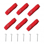 6 tk rannav&otilde;rkpalli jooned v&auml;liv&otilde;rkpalli piirjooned v&otilde;rkpalliv&auml;ljaku rihm maandatud naeltega punane