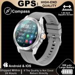 2025. aasta uus S4 Ultra v&auml;lispordi nutikell meeste 1,53-tolline AMOLED NFC GPS-kompass Pulsisagedus veekindel BT-k&otilde;ne nutikell Silicone h&otilde;be