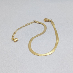 Vintage roostevabast terasest roostevabast terasest 18k kullatud lamedad ussiketi k&auml;ev&otilde;rud, k&auml;ev&otilde;rud naistele kalasaba keti tarvikud ehted kingitus kuld