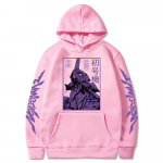 Meeste Pusad Anime Evangelion Graafiline EVA-00 PROTO TYPE Unisex Oversize Pikkade varrukatega Pullover Pusad Harajuku T&auml;navar&otilde;ivad Topid XXL roosa