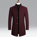 Trench-mantel meeste s&uuml;gis-talvine uus &uuml;hev&auml;rviline pikk villane mantel meestele Business Casual tuulejope Meeste riided M veinipunane v&auml;rv