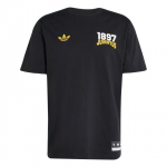 Adidas Originals X Juventus Koost&ouml;&ouml; VRCT FW24 Moodne Mugav Pusa L&uuml;hikeste Varrukatega T-s&auml;rk Meeste T-s&auml;rgid Must Elav-Kuldne JL6114 M