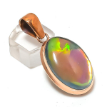 Ammolite Handmade Copper Jewelry Pendant 1.85 c4y05