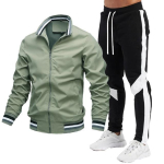 Meeste vabaaja spordi&uuml;likond, spordir&otilde;ivad, spordir&otilde;ivad, meeste moodne noorte s&ouml;rkimiskost&uuml;&uuml;m, jope + p&uuml;ksid, v&auml;lispordir&otilde;ivad, meeste 2 tk XL armee roheline v&auml;rv/must