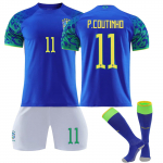22/23 Brazil Away Jerseys laste jalgpalli treeningkost&uuml;&uuml;mi komplekt 20