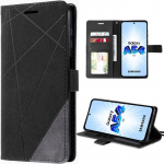 Coque pour samsung galaxy a54 5g flip case cuir pu souple &eacute;l&eacute;gant noir