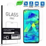 [2 pack] film de protection d'&eacute;cran verre tremp&eacute; pour samsung galaxy m40 (6.3 )